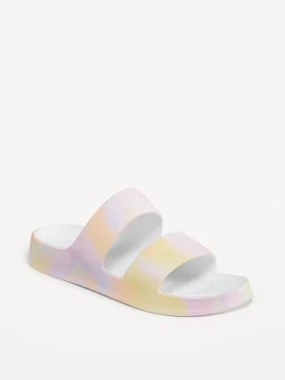 Double-Strap Slide Sandals for Girls (Partially Plant-Based) | Old Navy (CA)
