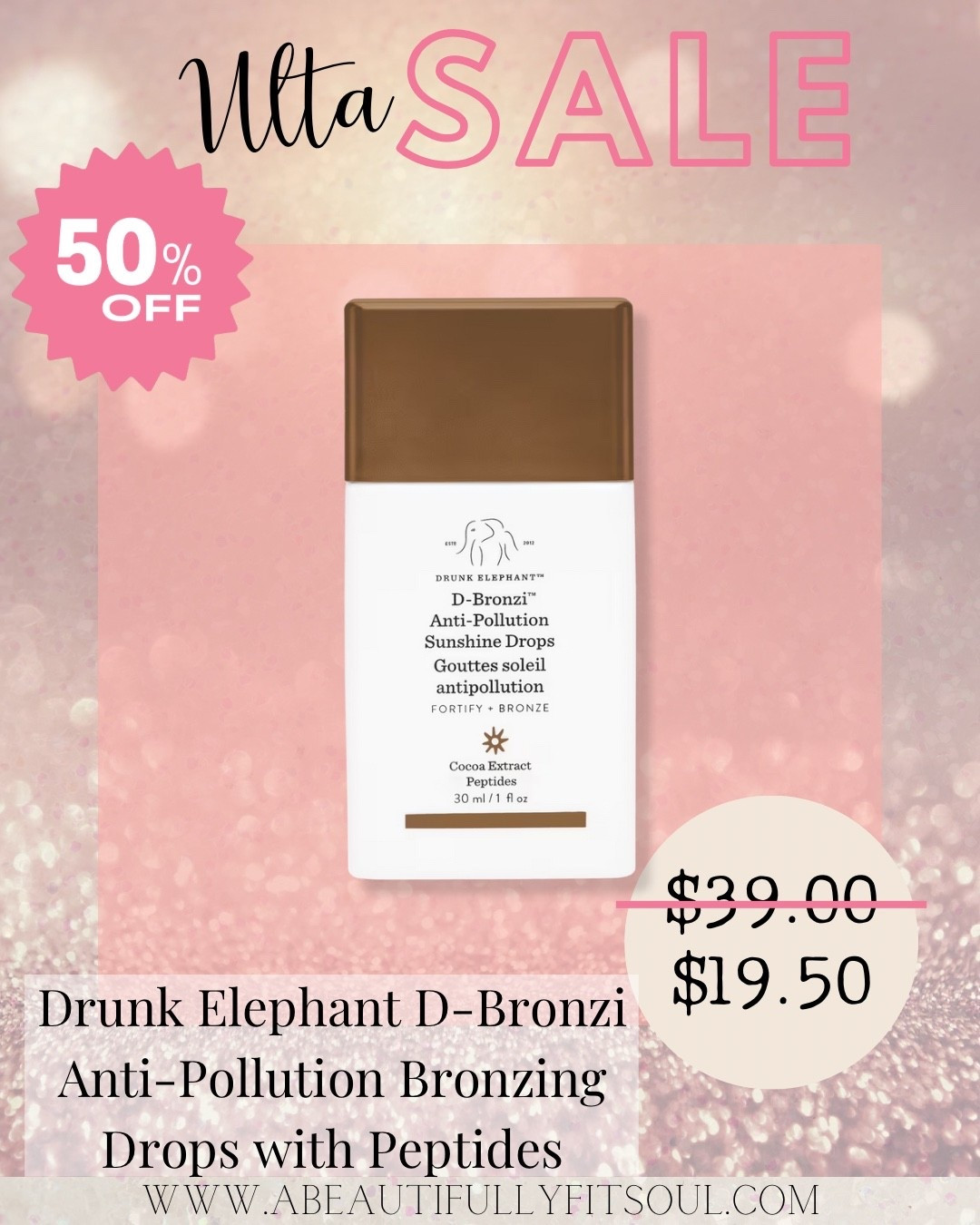 Ulta 21 Days of Beauty Sale! 50% off daily deals! Drunk Elephant D-Bronzi Anti-Pollution Bronzing Drops with Peptides. Self tanner, best self tanner, skincare, skin care, skin care routine, sunless tanner, tanning drops. 

#LTKSaleAlert #LTKBeauty