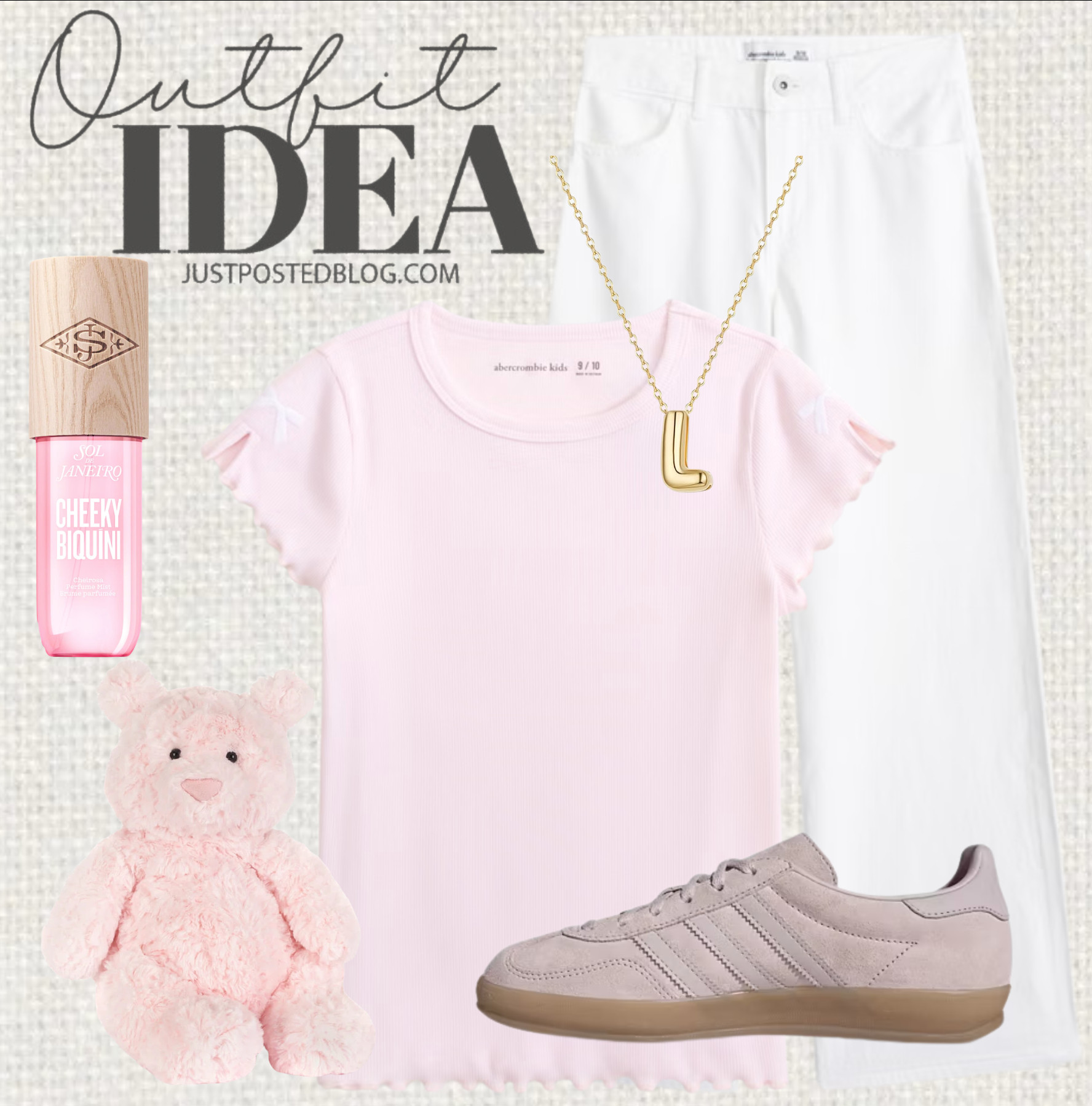 This would be such a cute outfit for tweens and teens!! The top has bows near the shoulders!!! 

 