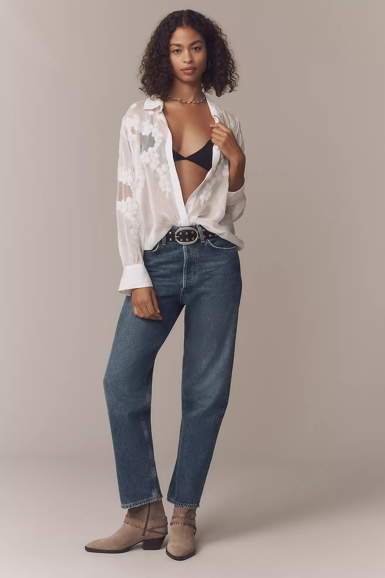 AGOLDE 90s Mid-Rise Straight-Leg Jeans | Anthropologie (US)
