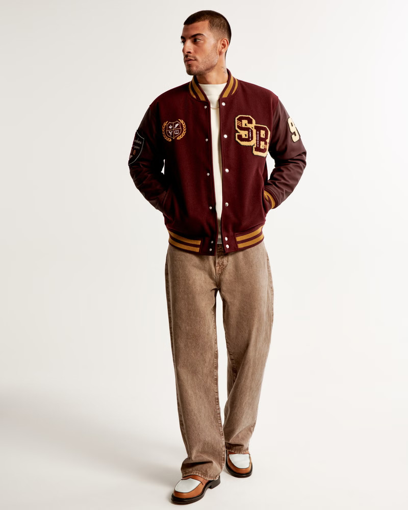 Varsity Bomber Jacket | Abercrombie & Fitch (US)