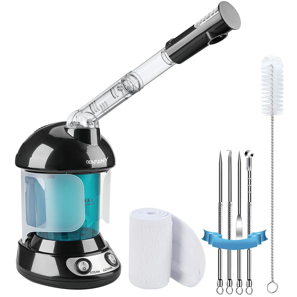 Facial Steamer - DENFANY Nano Ionic Face Steamer with Extendable 360° Rotating Arm - Portable Fa... | Amazon (US)
