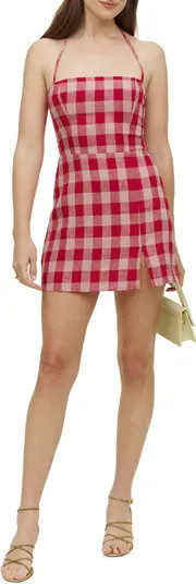 Linda Linen Halter Minidress | Nordstrom