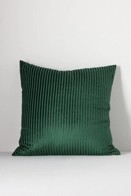 Fiora Ribbed Velvet Pillow | Anthropologie (US)