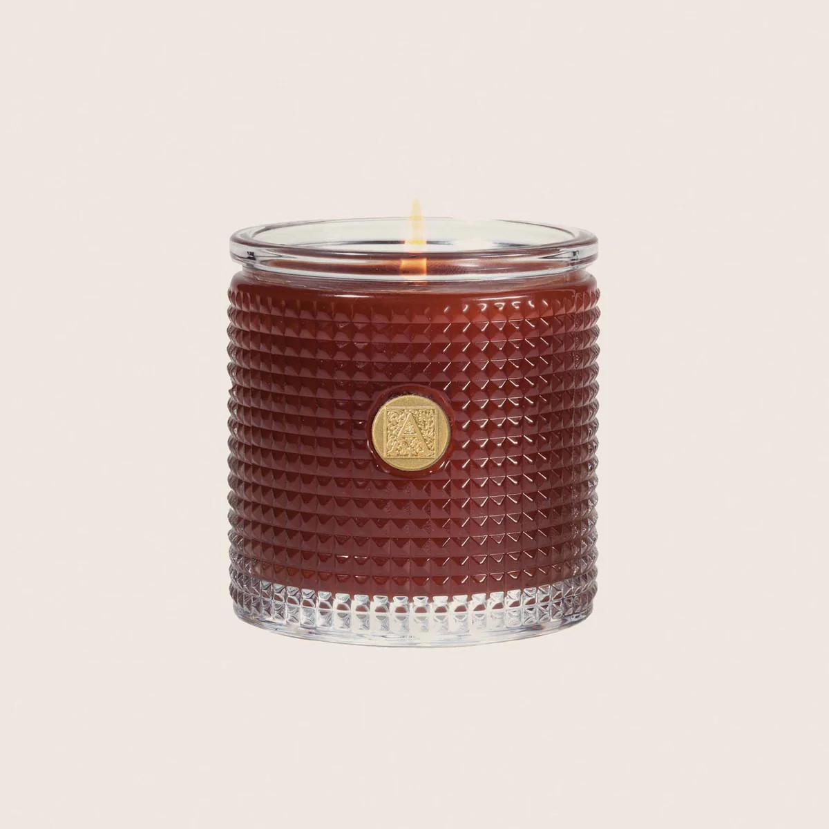 Pumpkin Spice  -  Textured Glass Candle | Aromatique