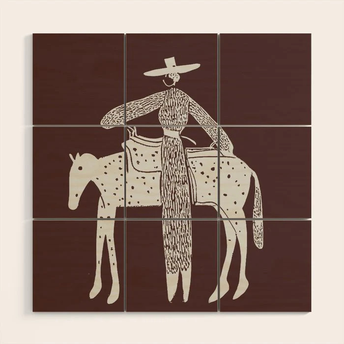 Solo Steady - Burgundy Wood Wall Art | Society6