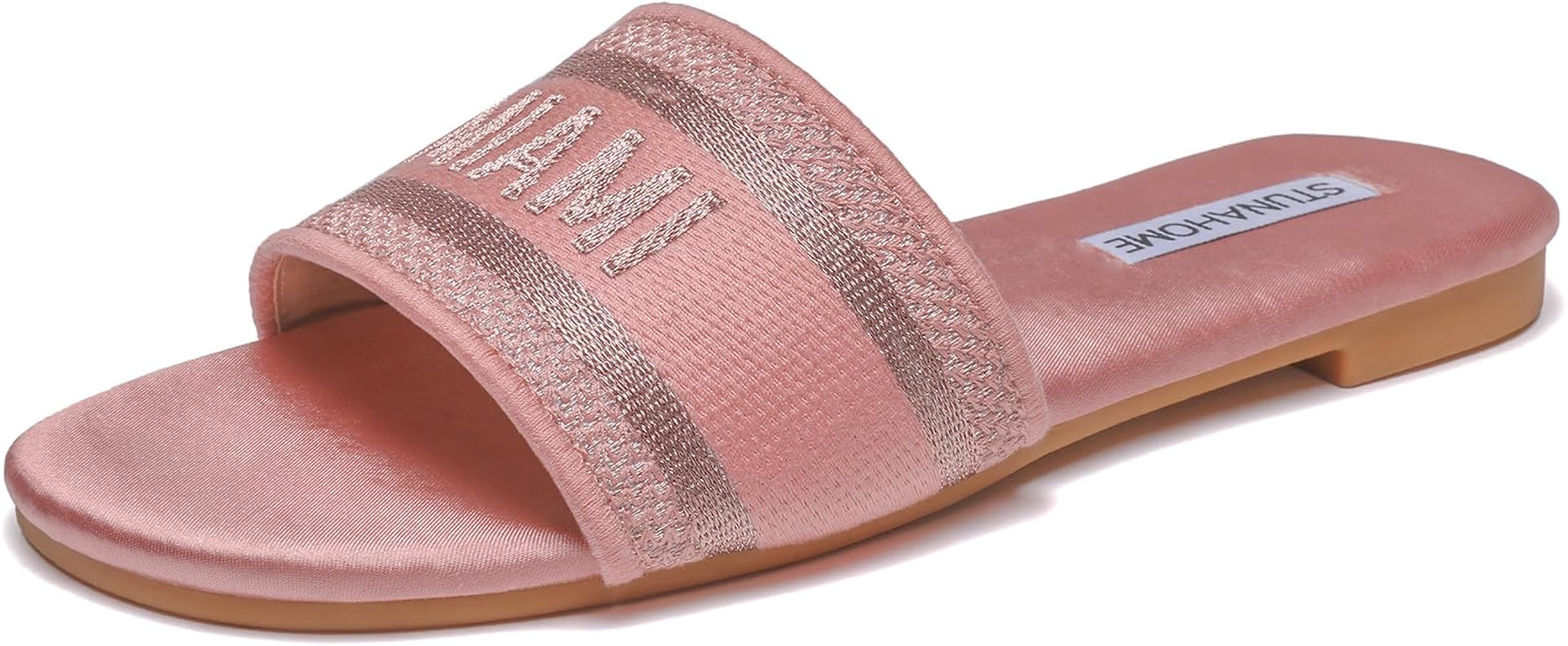 STUNAHOME Summer Flat Sandals for Women Fashion slide Sandals Womens | Amazon (US)