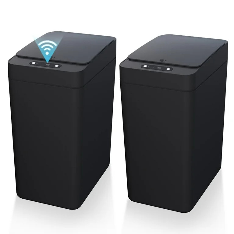 VQJTCVLY 2Pack Bathroom Small Trash Can with Lid, 2.2 Gallon Touchless Automatic Garbage Can Slim... | Walmart (US)