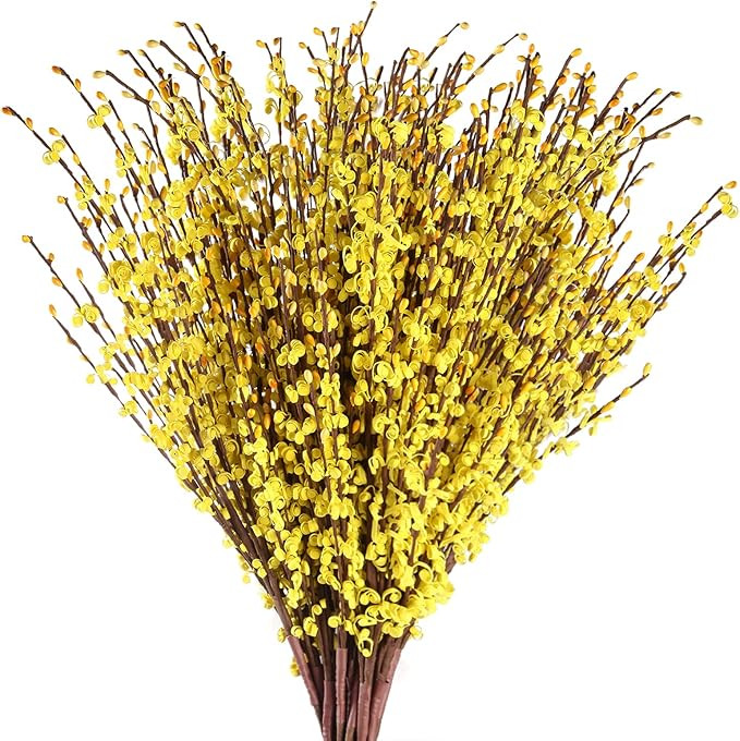 IVITA 10 Pcs Long Artificial Flowers Fake Winter Jasmine Flowers Faux Berries Plants Branches for... | Amazon (US)