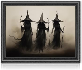 JarThenaAMCS Vintage Witch Canvas Wall Art Prints Halloween Rustic Art Poster Dark Academia Gothi... | Amazon (US)