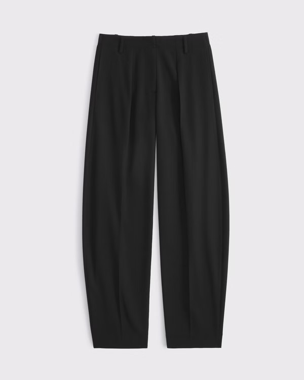 Women's Mid Rise Tailored Barrel Pant | Women's Bottoms | Abercrombie.com | Abercrombie & Fitch (US)