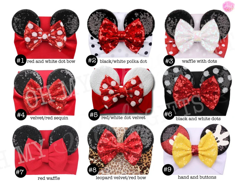 Minnie Mouse Ears Disney Ears Baby Minnie Mouse Ears Minnie - Etsy | Etsy (US)