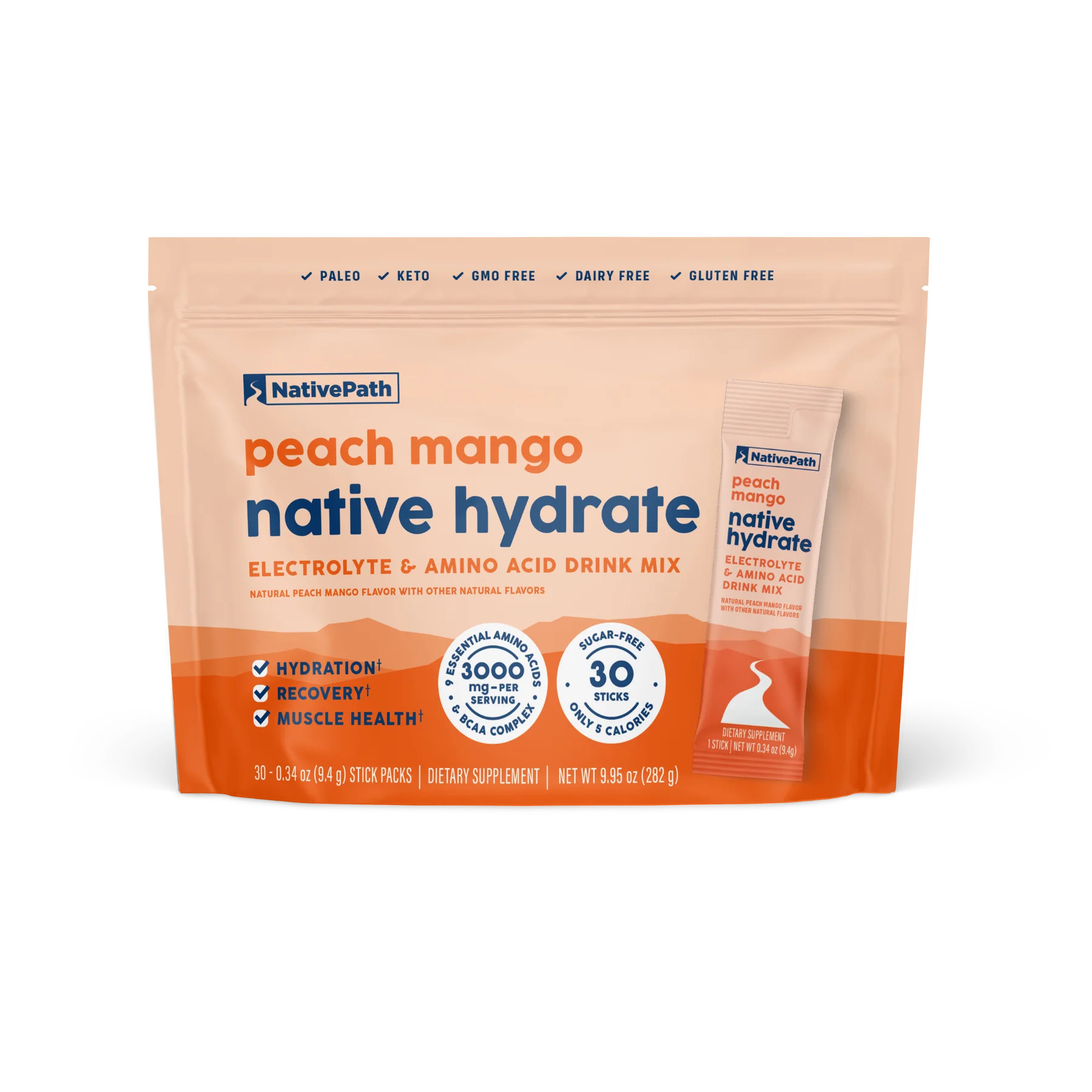 Peach Mango Native Hydrate - Stick Packs | NativePath