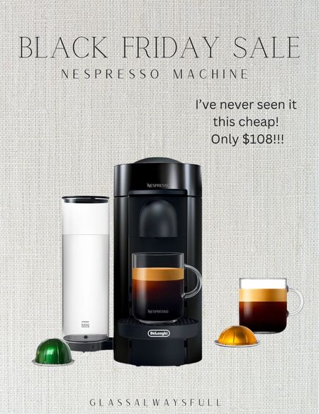 Nespresso sale, would make a great gift, parents gift, in laws gift, gift for her, gift guide, Christmas gift, coffee maker, espresso machine, Callie Glass. 

#LTKGiftGuide #LTKCyberweek #LTKHoliday