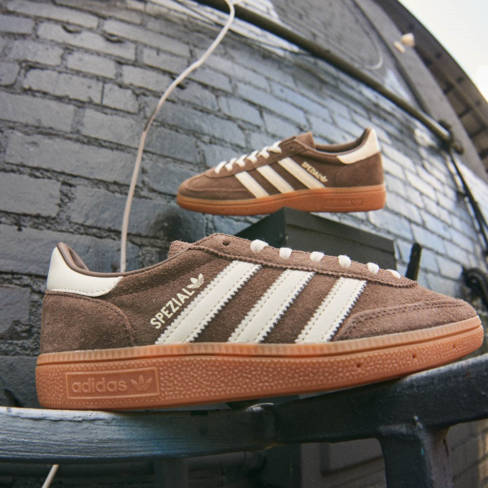 Womens adidas Handball Spezial Athletic Shoe - Earth Strata / Off White / Gum | Journeys