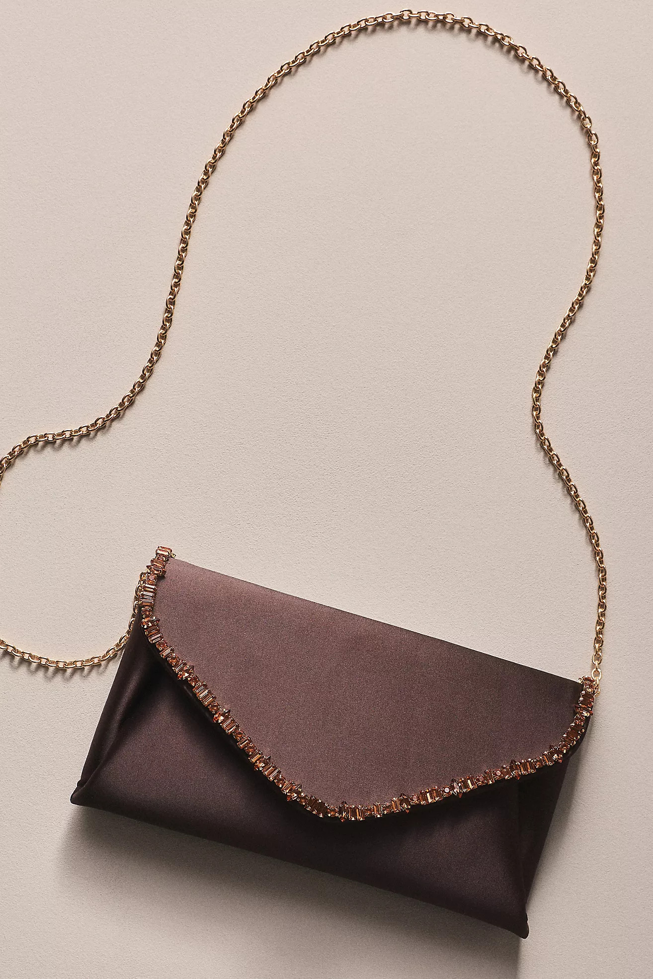 Jewel by Badgley Mischka Satin Envelope Clutch | Anthropologie (US)