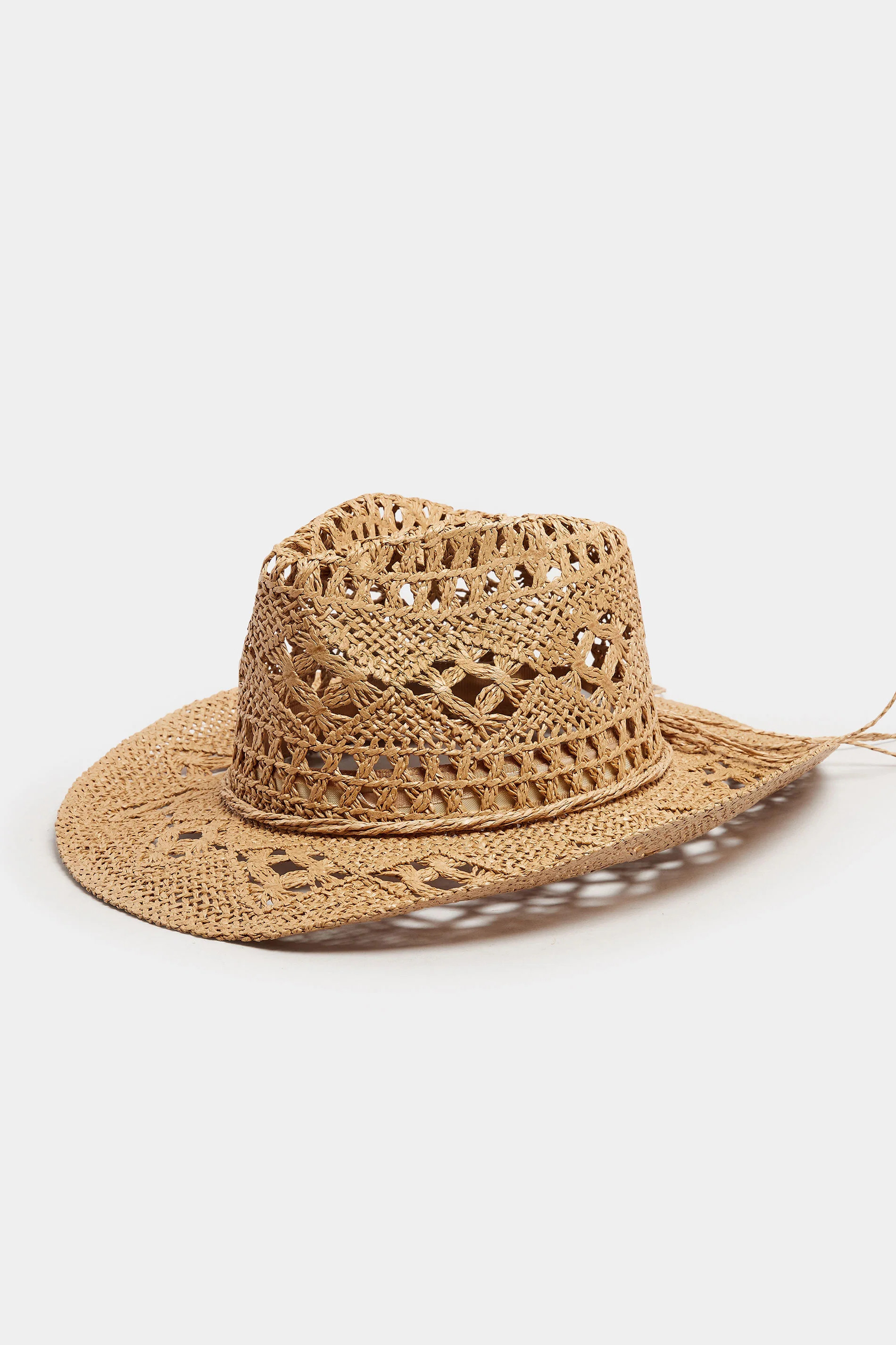 Brown Straw Cowboy Hat | Yours Clothing UK