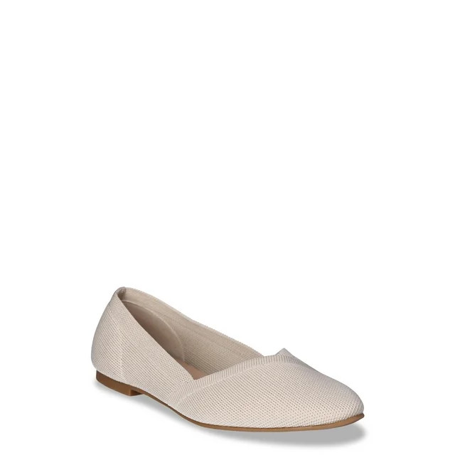 Time and Tru Women's Knit Ballet Flats, Sizes 6-11 - Walmart.com | Walmart (US)