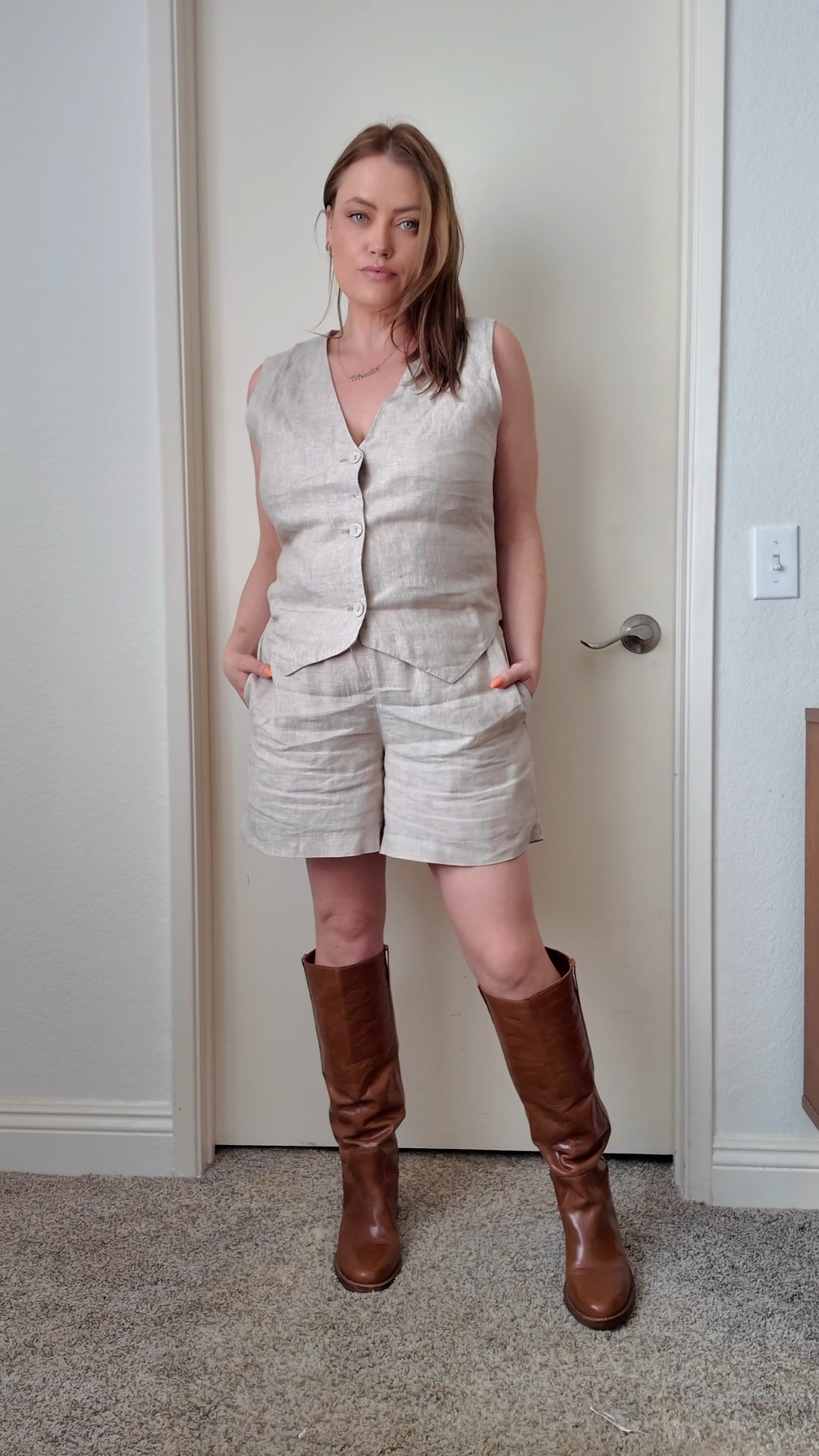 Linen set from quince. Tall brown boots from Tony Bianco 

#LTKStyleTip #LTKOver40 #LTKSeasonal