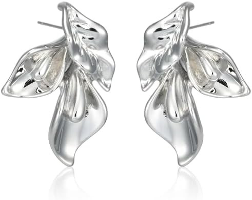 Gold Flower Earrings for Women Dangling Big Floral Statement Drop Earrings | Amazon (US)