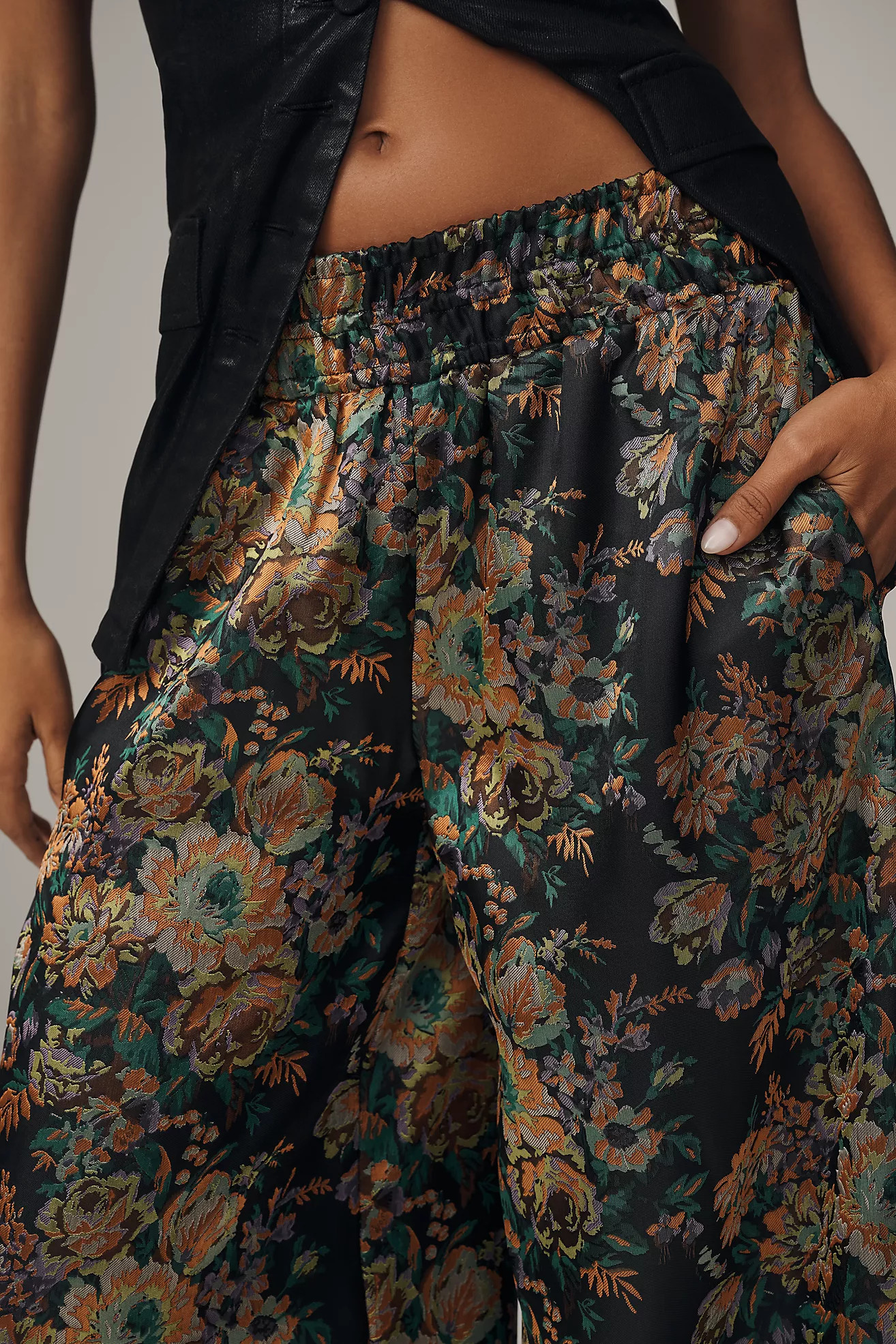 The Somerset Pull-On Pants: Cropped Jacquard Edition | Anthropologie (US)