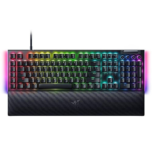 Razer BlackWidow V4 Mechanical Gaming Keyboard: Green Switches Tactile & Clicky - Chroma RGB - 6 Macro Keys - Magnetic Wrist Rest - Doubleshot ABS Keycaps - Roller & Media Keys - Snap Tap | Amazon (US)