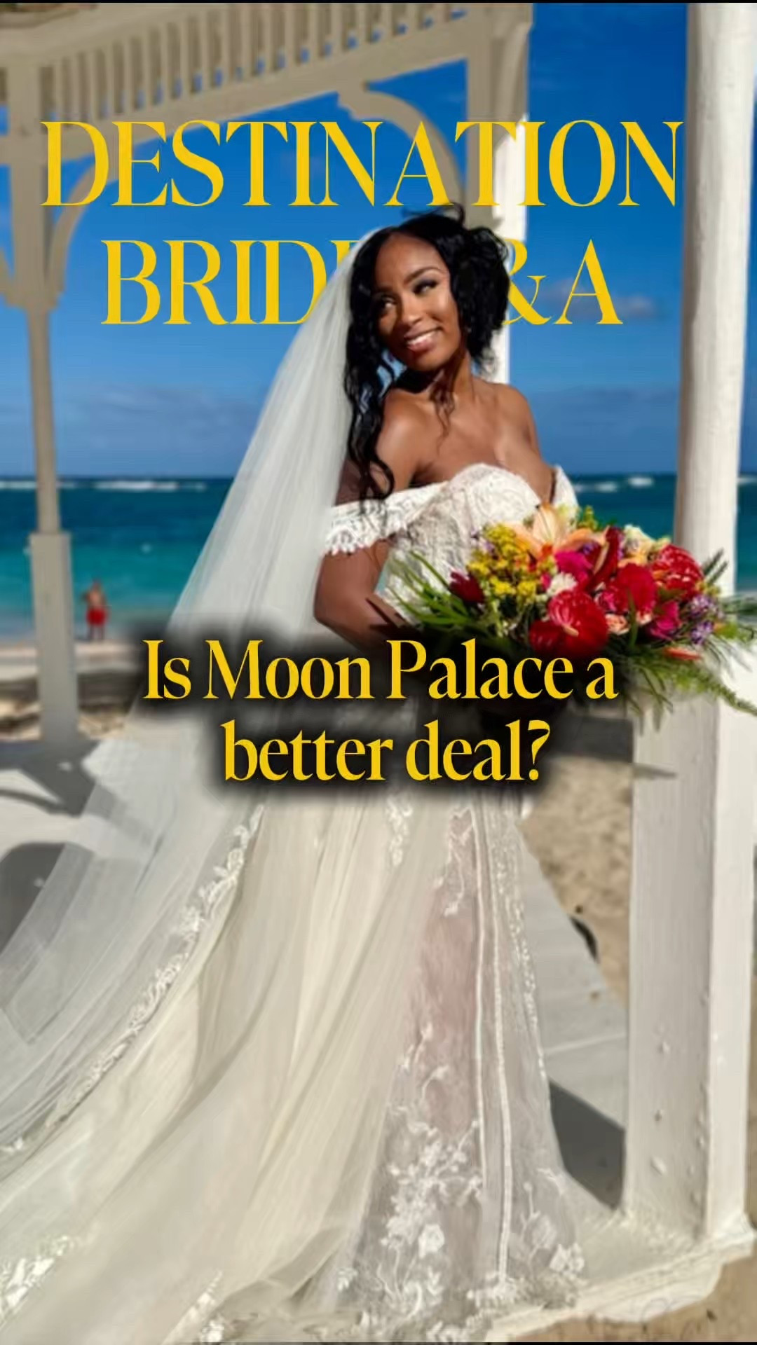 Day 21 of my 30-Day Destination Bride Q&A Series 💍✨Moon Palace has better packages? I looked it up...here’s the tea and who it’s best for. 🌙 I am wearing a size M for reference I wear a 36DDD and have room in it. 

#LTKWedding #LTKootd #LTKHome