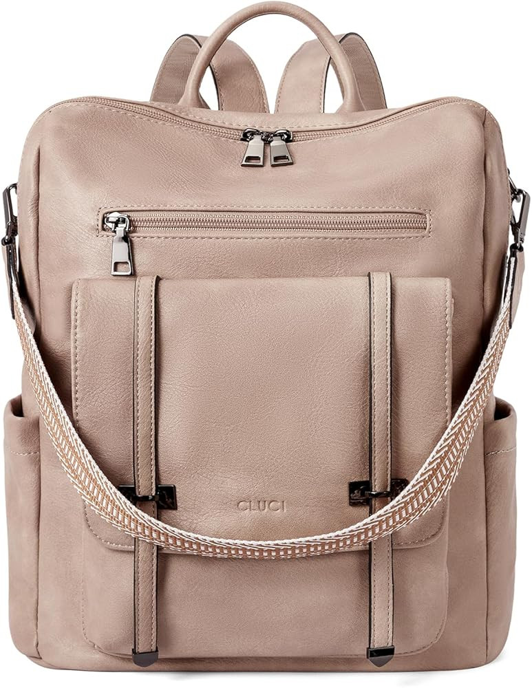 CLUCI Backpack Purse for Women Leather Backpack Purse Travel Fashion Convertible Designer Ladies Sho | Amazon (US)