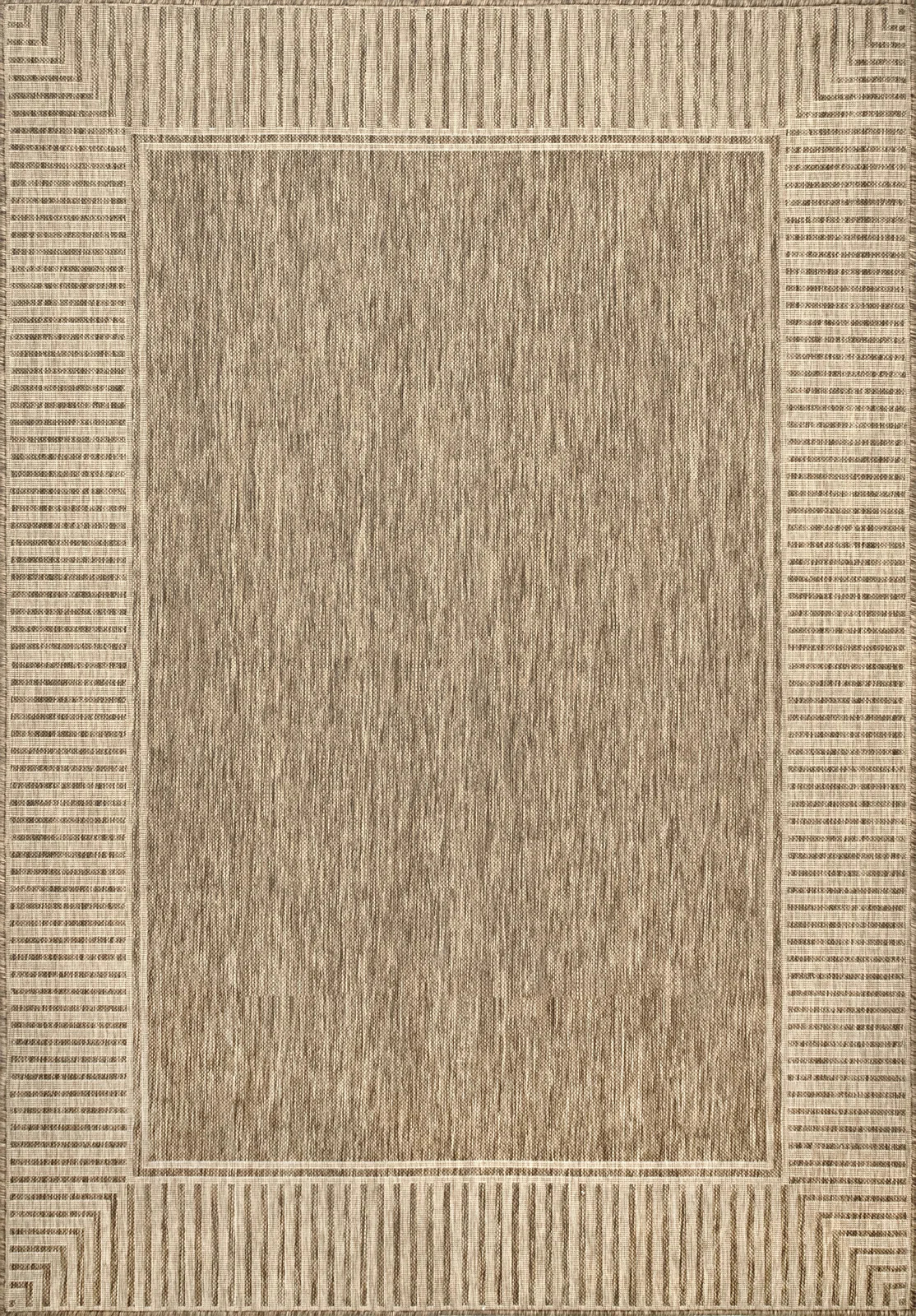 Alegre Bordered Power Loom Tan Indoor/Outdoor Rug | Wayfair North America