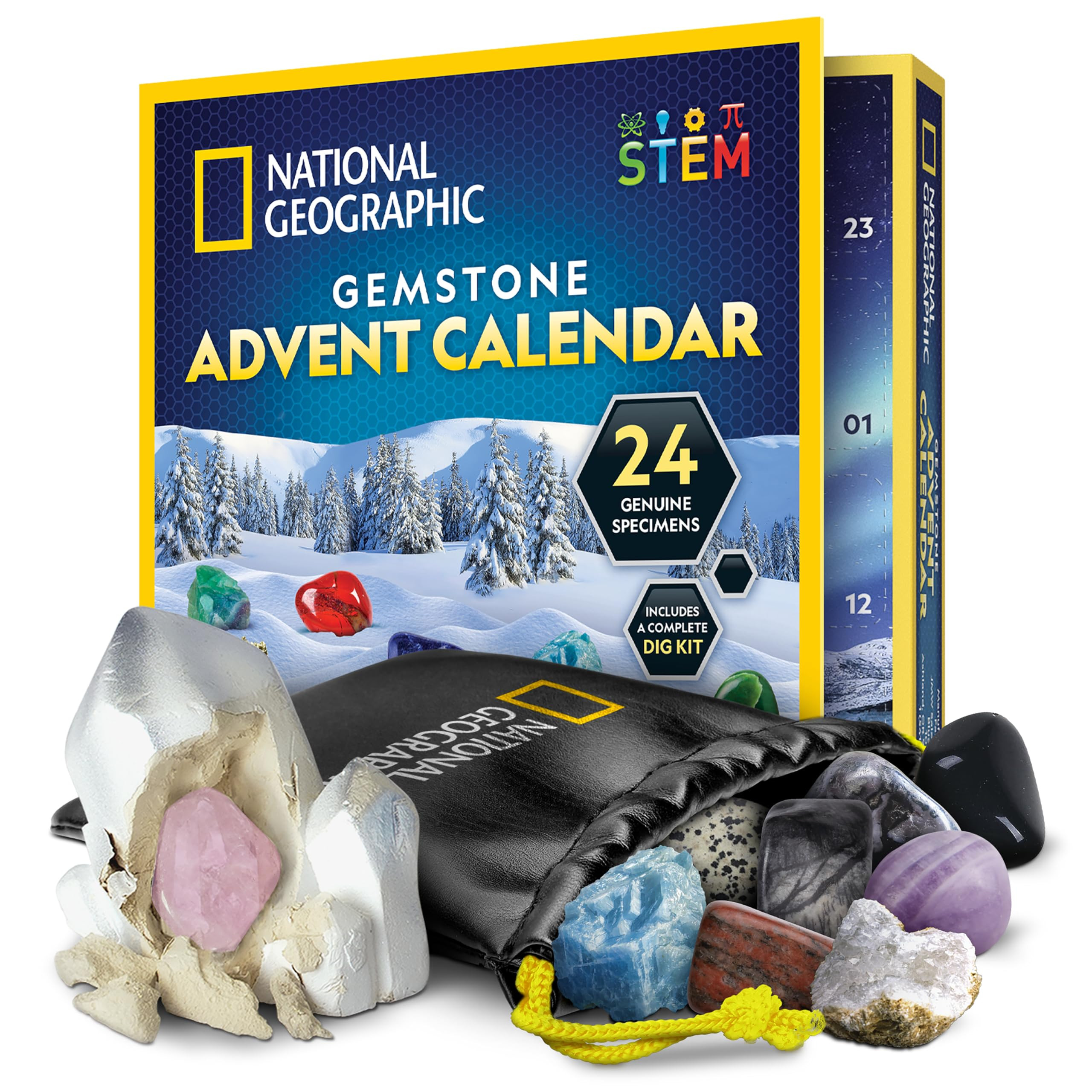 NATIONAL GEOGRAPHIC Gemstone Advent Calendar - 2025 Christmas Countdown Calendar for Kids with 24... | Amazon (US)