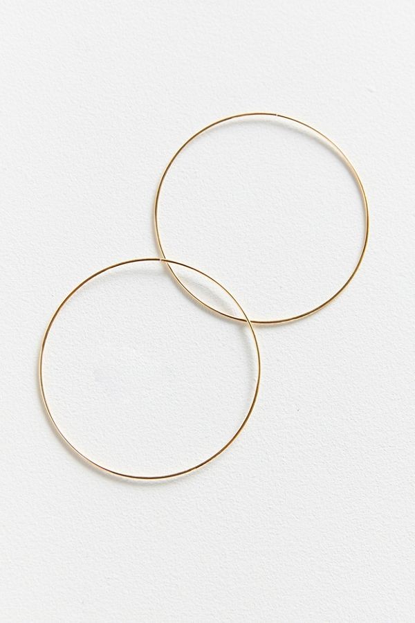 18k Gold + Sterling Silver Plated Large Hoop Earring | Urban Outfitters (US and RoW)