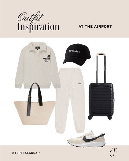 Outfit inspiration: airport look! 

Travel look, travel outfit, matching set, beis luggage, carry-on luggage, neutral sneakers 

#LTKunder50 #LTKstyletip #LTKunder100