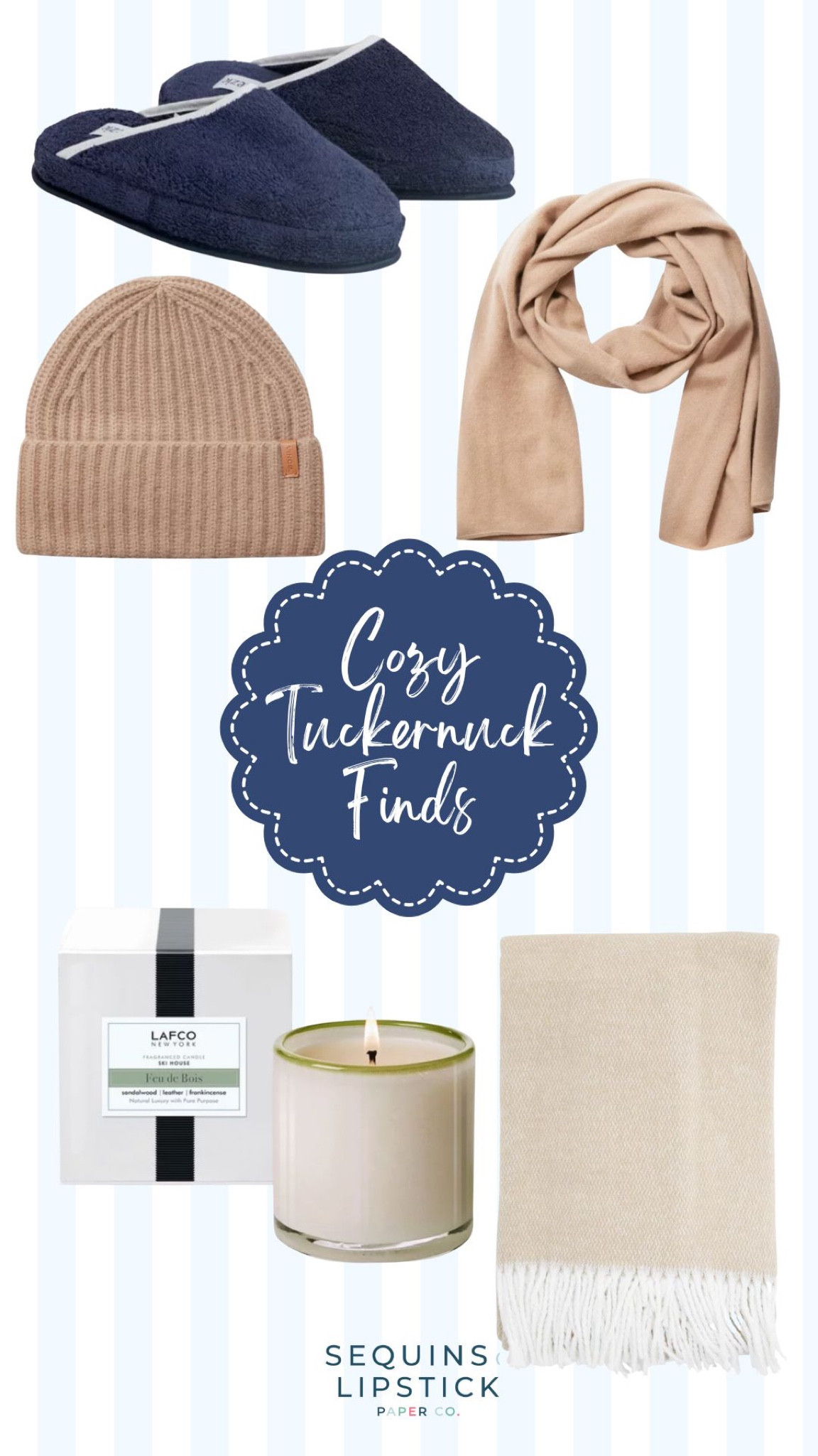 A few cozy pieces from Tuckernuck, a cozy scarf and fuzzy slippers make for ultimate comfort! 

#LTKSeasonal #LTKGiftGuide #LTKhome