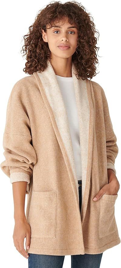Lucky Brand Women's Long Sleeve Open Front Blanket Stitch Coatigan | Amazon (US)