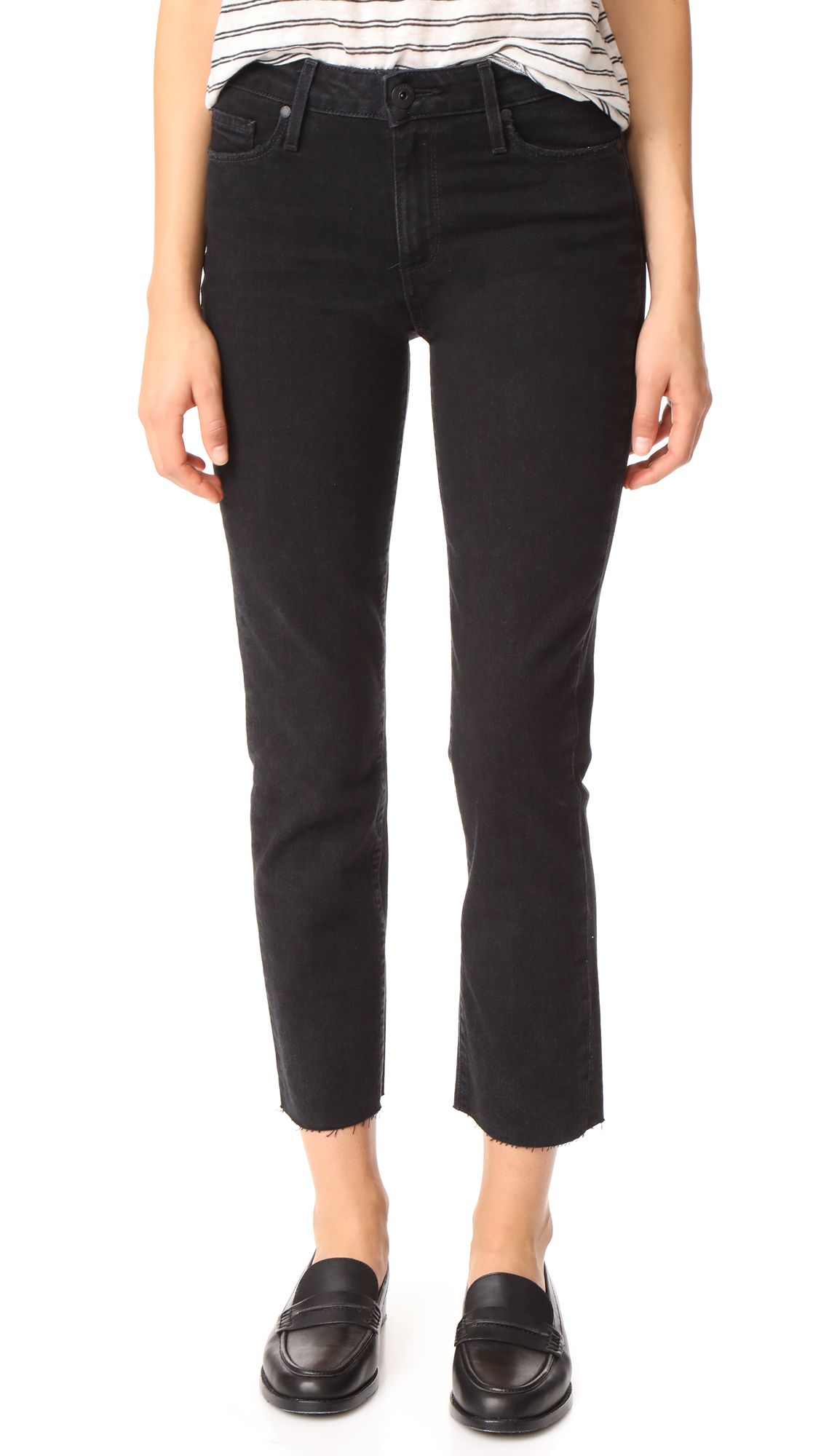 Jacqueline Straight Leg Jeans with Raw Hem | Shopbop