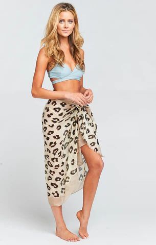 Nico Cheetah Sarong ~ Beige/Black | Show Me Your Mumu