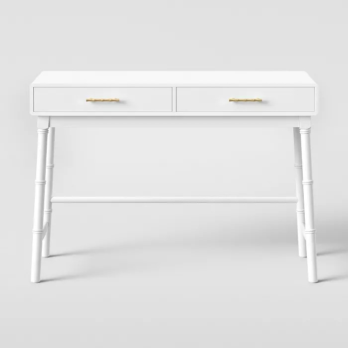Oslari Wood Writing Desk with Drawers White - Opalhouse™ | Target