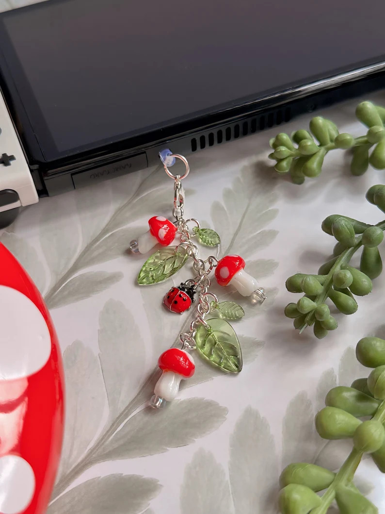 Mushroom Garland Dust Plug/ Auxiliary Charm | Nintendo Switch Charm | Steam Deck Charm - Etsy | Etsy (US)