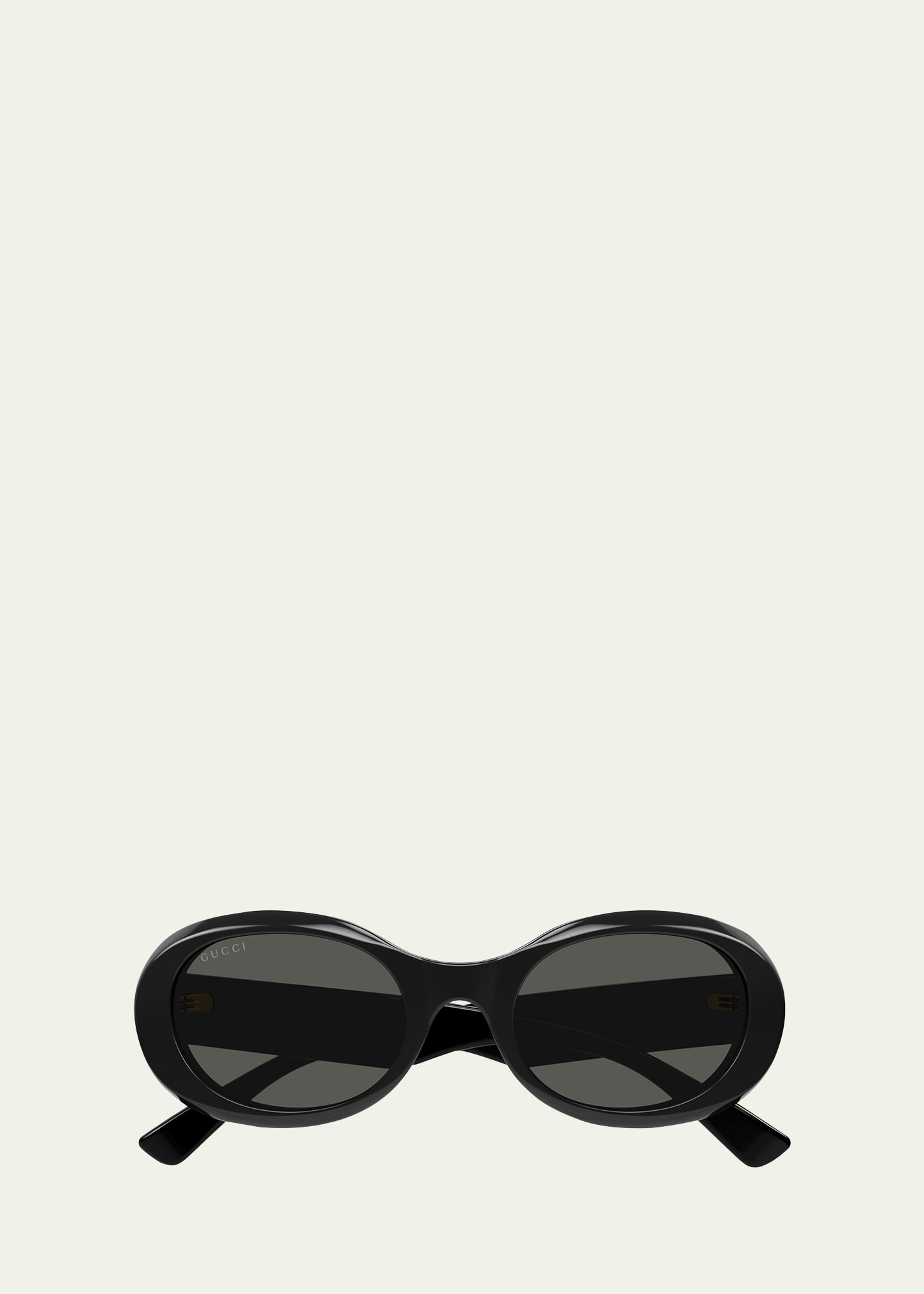 Gucci Logo Acetate Oval Sunglasses | Bergdorf Goodman