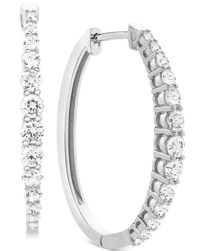 Macy's
          
        
  
      
          Diamond Hoop Earrings (1 ct. t.w.) in 14k White or... | Macy's