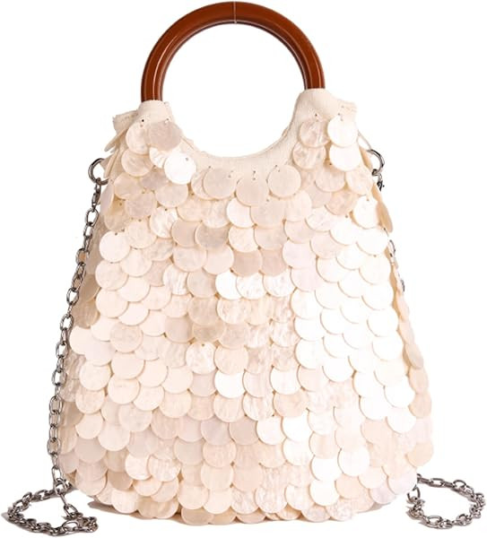 Shell Purse For Women, Clutch Handbag, Shell Beaded Clutch Purse, Beach Purses Evening Handbag fo... | Amazon (CA)