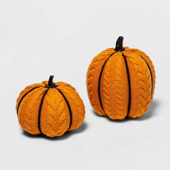 5.5" Harvest Cable Knit Pumpkin - Hyde & EEK! Boutique™ | Target