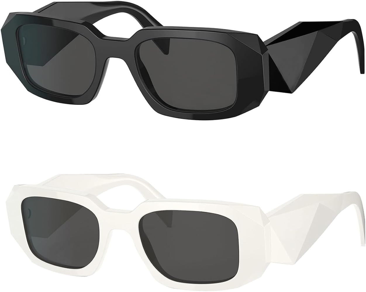 BUTABY Trendy Rectangle Sunglasses for Women Men Retro Sun Glasses Vintage Fashion Square Frame | Amazon (US)