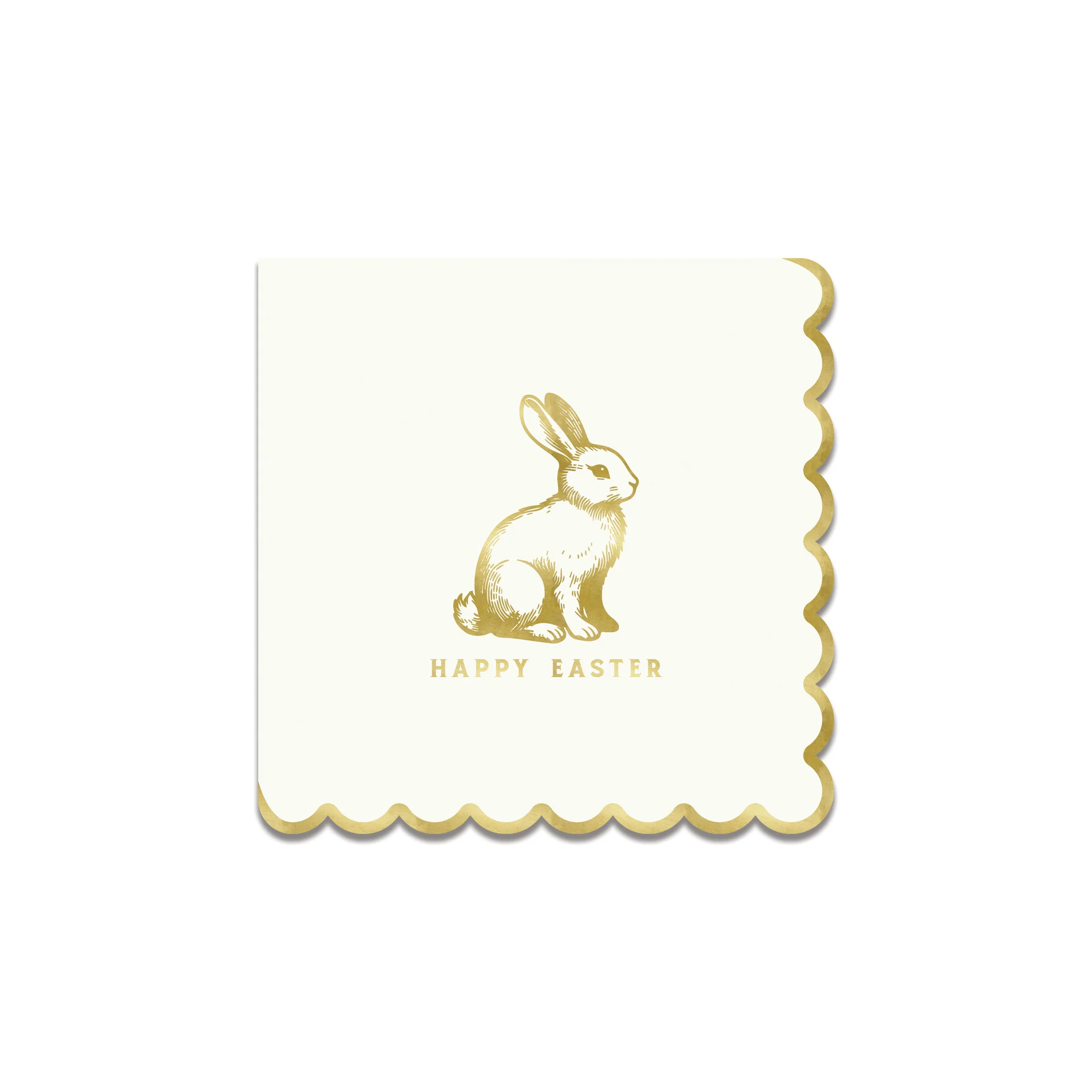 Foil Happy Easter Bunny Cocktail Napkin (18ct) | My Mind's Eye