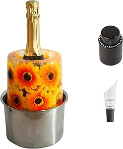 Ice Molds with 2 Wine Accessories: Wine Stoppers, Wine Aerator for Wine/Champagne/Liquor Bottles.... | Amazon (US)