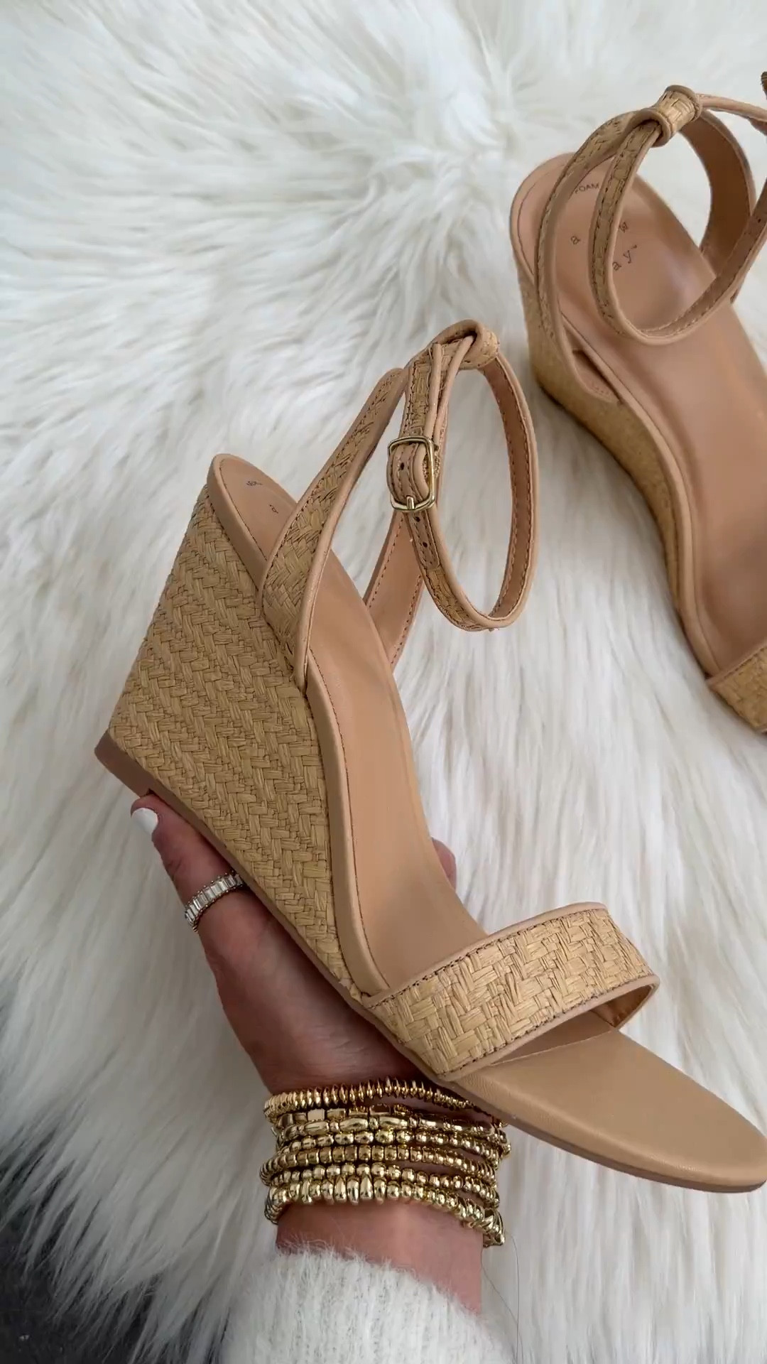 Target  Women’s Tish Almond Toe Wedge Heels A New Day Natural runs true to size 

