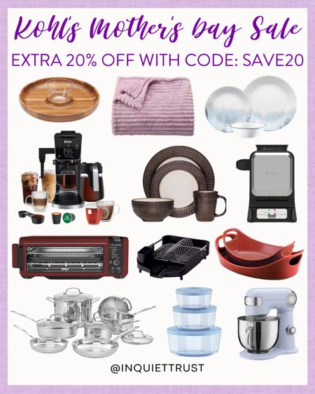 Surprise your mom, wife, friend, or mother-in-law with these kitchen essentials this Mother's Day from Kohl's! Use the code: SAVE20 to get an extra 20% off!
#giftguide #affordablefinds #onsalenow #kitchenfinds

#LTKSaleAlert #LTKHome #LTKGiftGuide