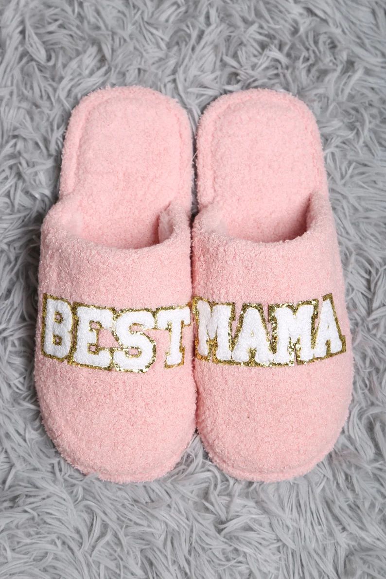P/S New Best Mama Sequin Slippershome Slipperscozy Slippersslippers for Womensoft Slipperscomfylu... | Etsy (US)