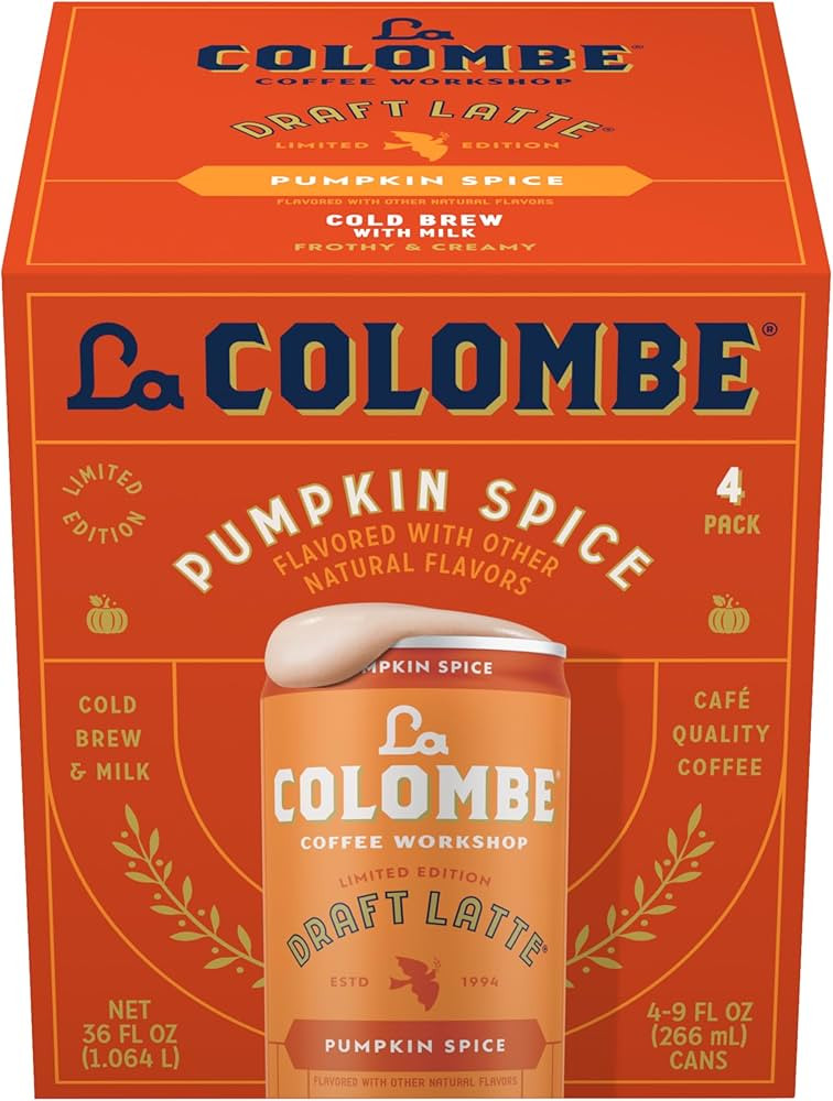 La Colombe, Coffee Draft Latte Pumpkin Spice, 4 Count, 9 Fl Oz | Amazon (US)