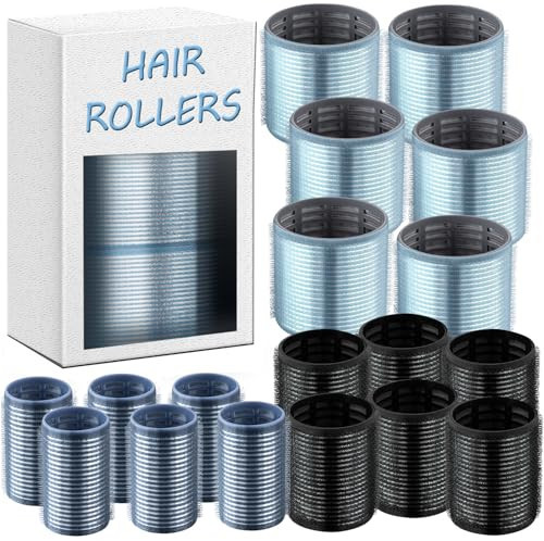 xnicx Self-Grip Ceramic Ionic Thermal Hair Rollers Set - 18 Velcro Rollers for Long and Short Hair, Blowout Look, Salon Quality | Amazon (US)